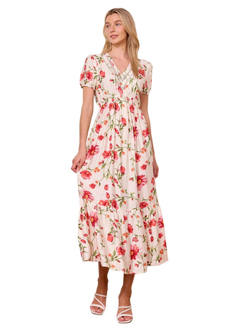 Angel Eye Red Floral Summer Dress
