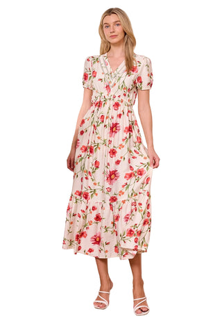 Angel Eye Red Floral Summer Dress