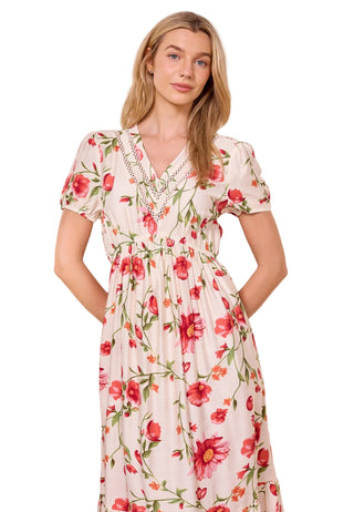 Angel Eye Red Floral Summer Dress