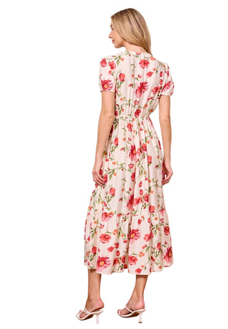 Angel Eye Red Floral Summer Dress