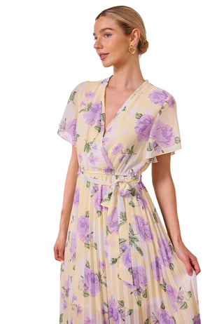 Angel Eye Floral Pleated Dress