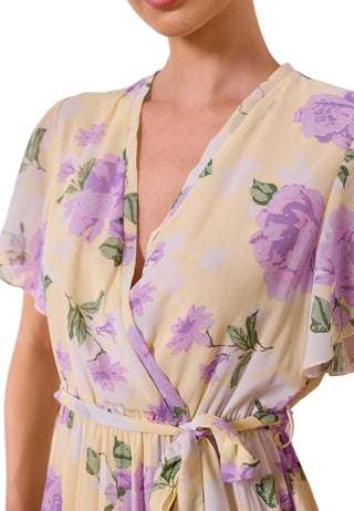 Angel Eye Floral Pleated Dress