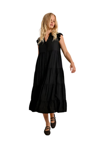 Molly Bracken Long Dress with Multi Ruffles