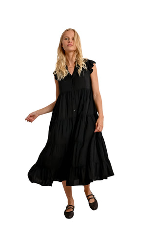 Molly Bracken Long Dress with Multi Ruffles