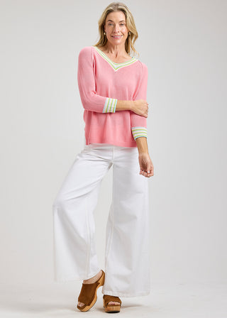 Zacket and Plover Crochet Trim Top Sweater
