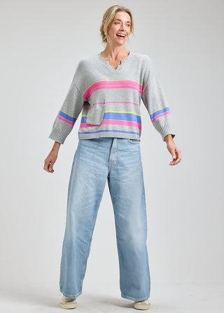 Zacket and Plover Crop Stripe Sweater