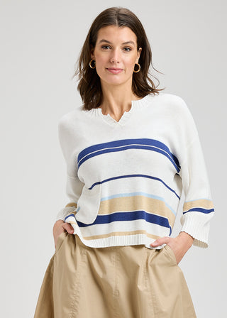 Zacket and Plover Crop Stripe Sweater