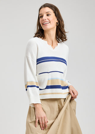 Zacket and Plover Crop Stripe Sweater