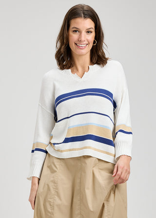 Zacket and Plover Crop Stripe Sweater