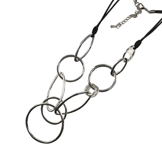 Aqua Luxe shiny Oval/Circle Necklace