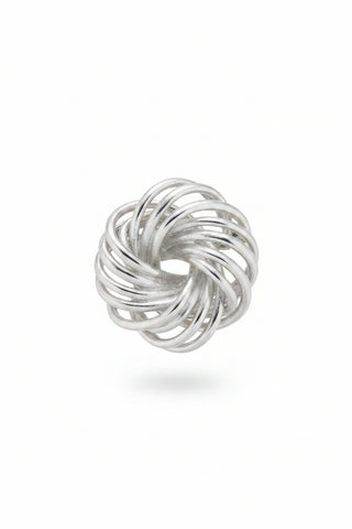 Crystal Waters Silver Knot Pin