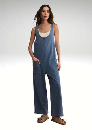 Z Supply Everyday Jersey Denim Jumpsuit