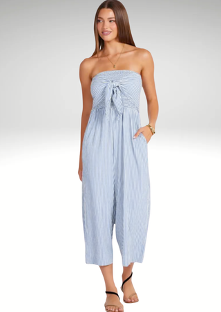 Bishop & Young Tie Front Stripe Jumpsuit