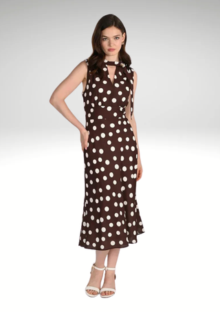 Frank Lyman Midi Polka Dot Dress