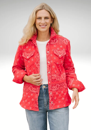 Shannon Passero Bandana Quilted Shacket