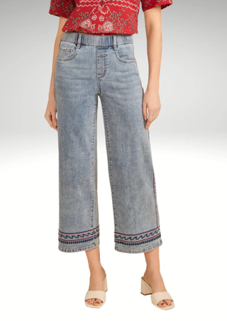 FDJ Embroidered Statement Denim