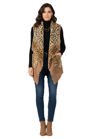 Eternelle Reversible Faux Fur Vest
