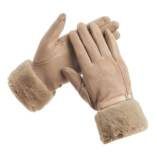 D&W Touch Screen with Faux Fur cuff Glove