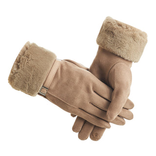 D&W Touch Screen with Faux Fur cuff Glove