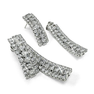 J. Kent Split Bars Earring Silver