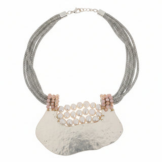 K.Bell Hammered Pearl Rope Necklace