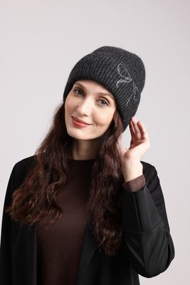 AOTA Rhinestone Bow Beanie Hat