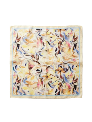 Colorful floral patterned scarf on a white background