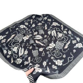 Luv & Co. Rose and Pearls Scarf