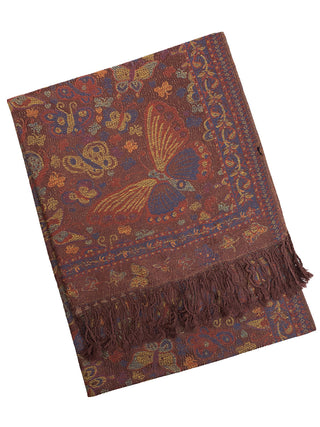 D&W Pashmina Butterfly Print Scarf