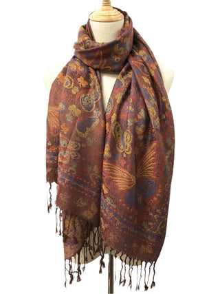 D&W Pashmina Butterfly Print Scarf