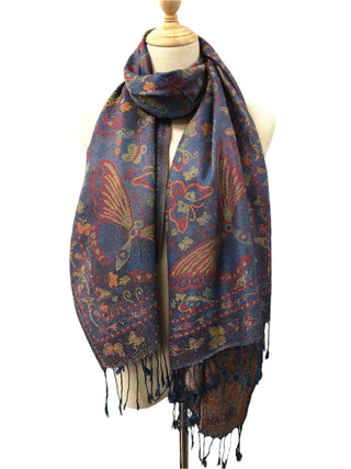 D&W Pashmina Butterfly Print Scarf