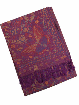 D&W Pashmina Butterfly Print Scarf