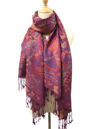 D&W Pashmina Butterfly Print Scarf