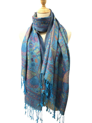 D&W Pashmina Butterfly Print Scarf