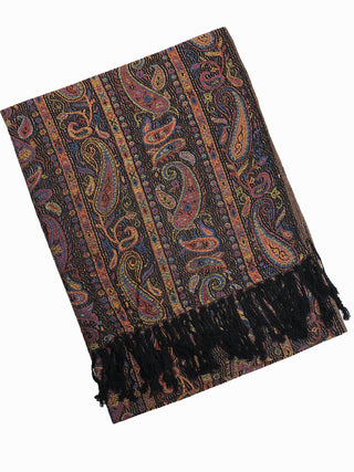 D&W Pashmina Stripes of Paisley Scarf