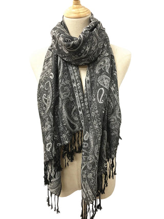 AOTA Pashmina Stripes of Paisley Scarf