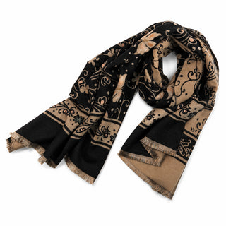 AOTA Floral with Fringe Scarf