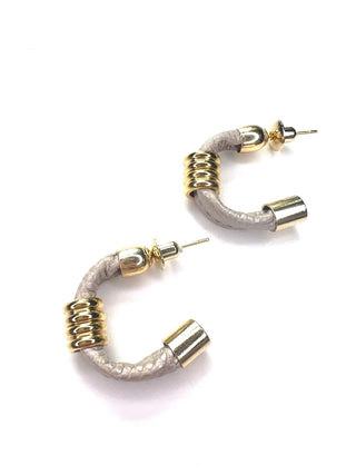Design Fixation 2” Sport Gold Champagne Hoop Earrings